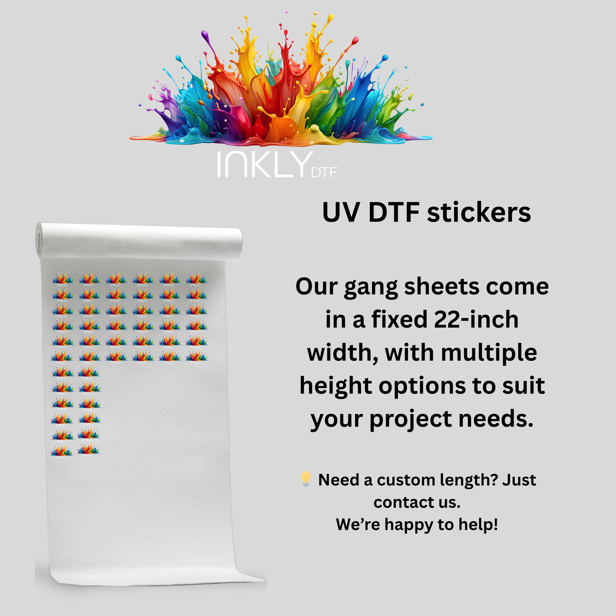 UV DTF STICKER BUILD A GANG SHEET